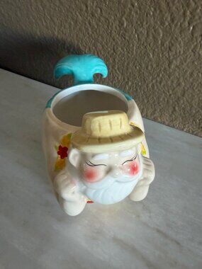Beachbum Berry Sippin Santa Ceramic Mermaid Mug - Hand-Painted Collectible Tiki